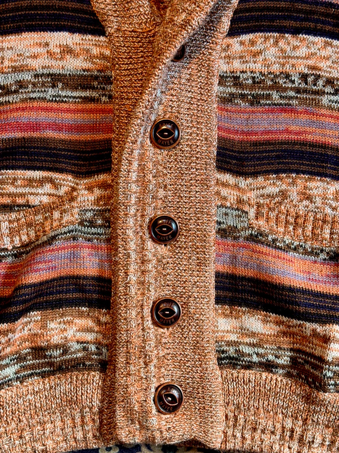 Kriff mayer 스트라이프 숄카라 가디건 상품이미지3