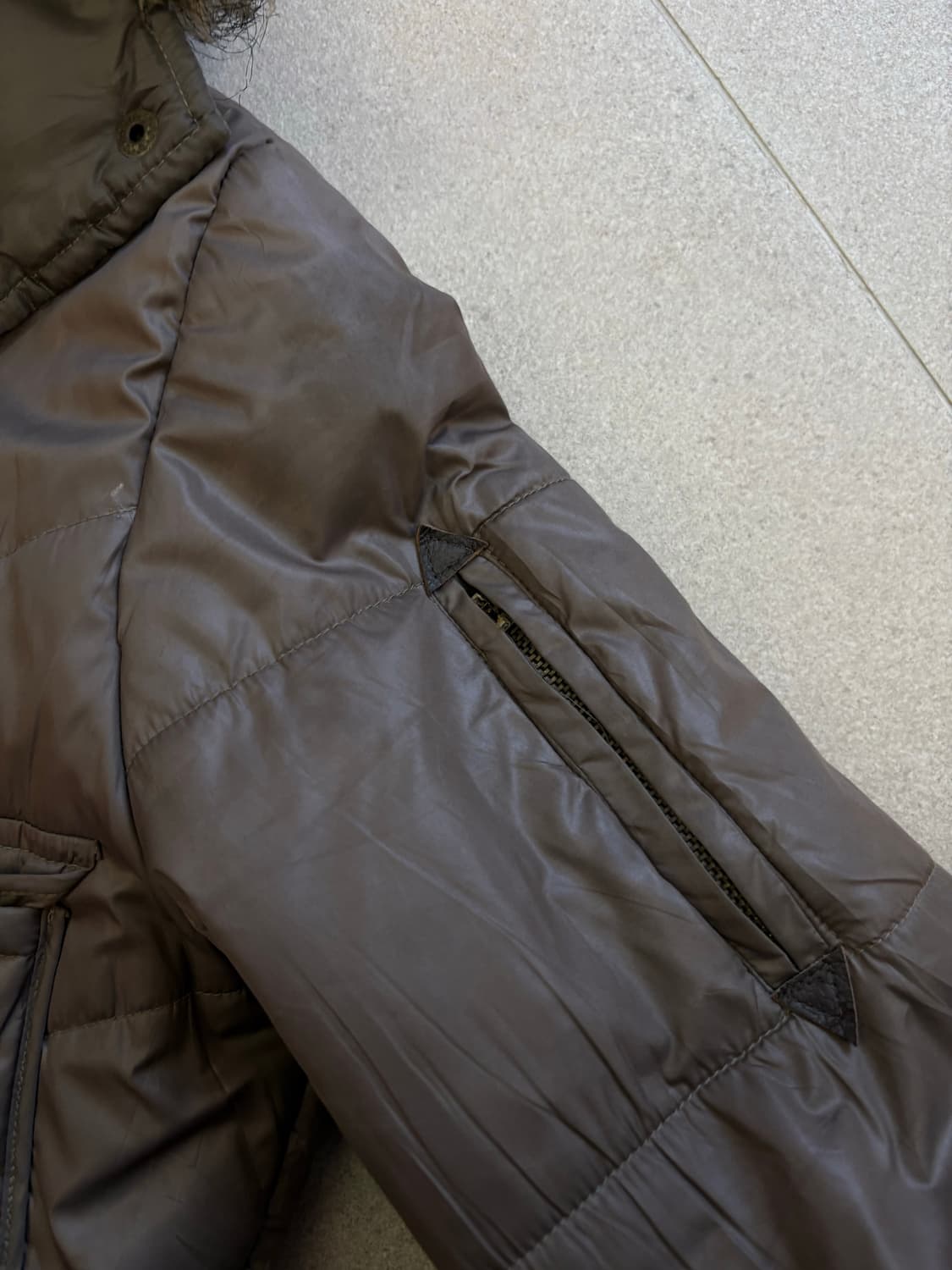 브라운 퍼 크롭 패딩 상품이미지6