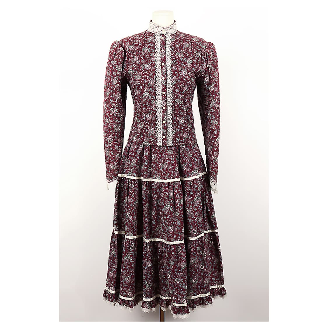 80's GUNNE SAX 플라워 거니섹 퀼팅투피스 상품이미지1