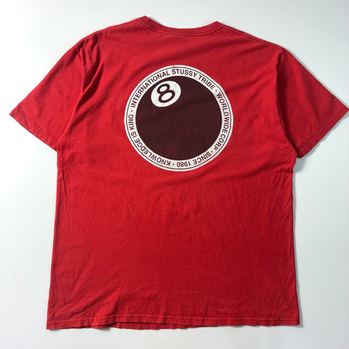 Stussy  스투시 월드와이드 8ball 닷 레드 반팔 티셔츠 상품이미지2