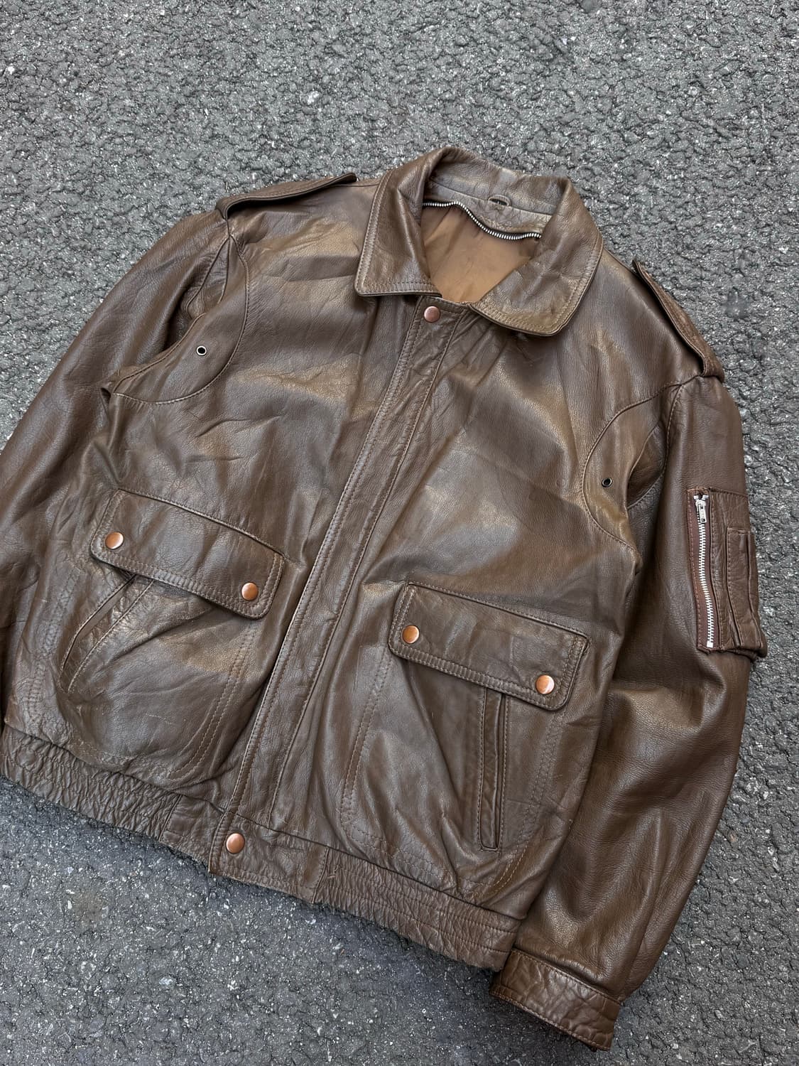 Leather A-2 플라이드 레더자켓  상품이미지2