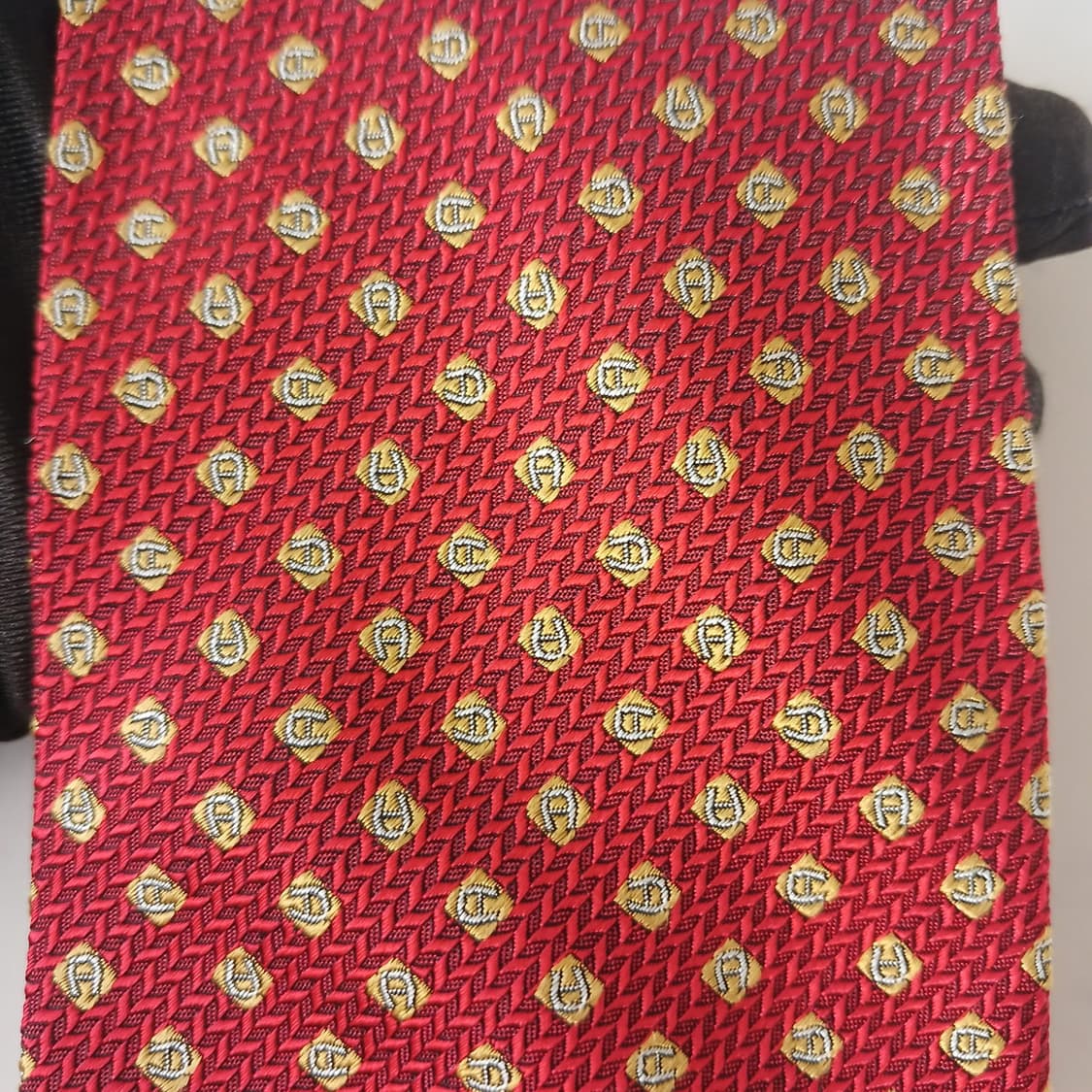 아이그너 실크 레드 로고 자카드 넥타이 9.1cm A+등급 a19095
 상품이미지6