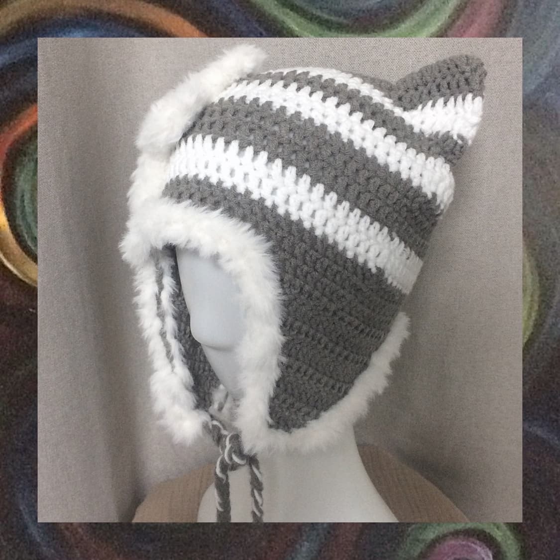 { 별 포인트 이어플랩 고양이비니 (캣비니) } Handmade. 상품이미지2