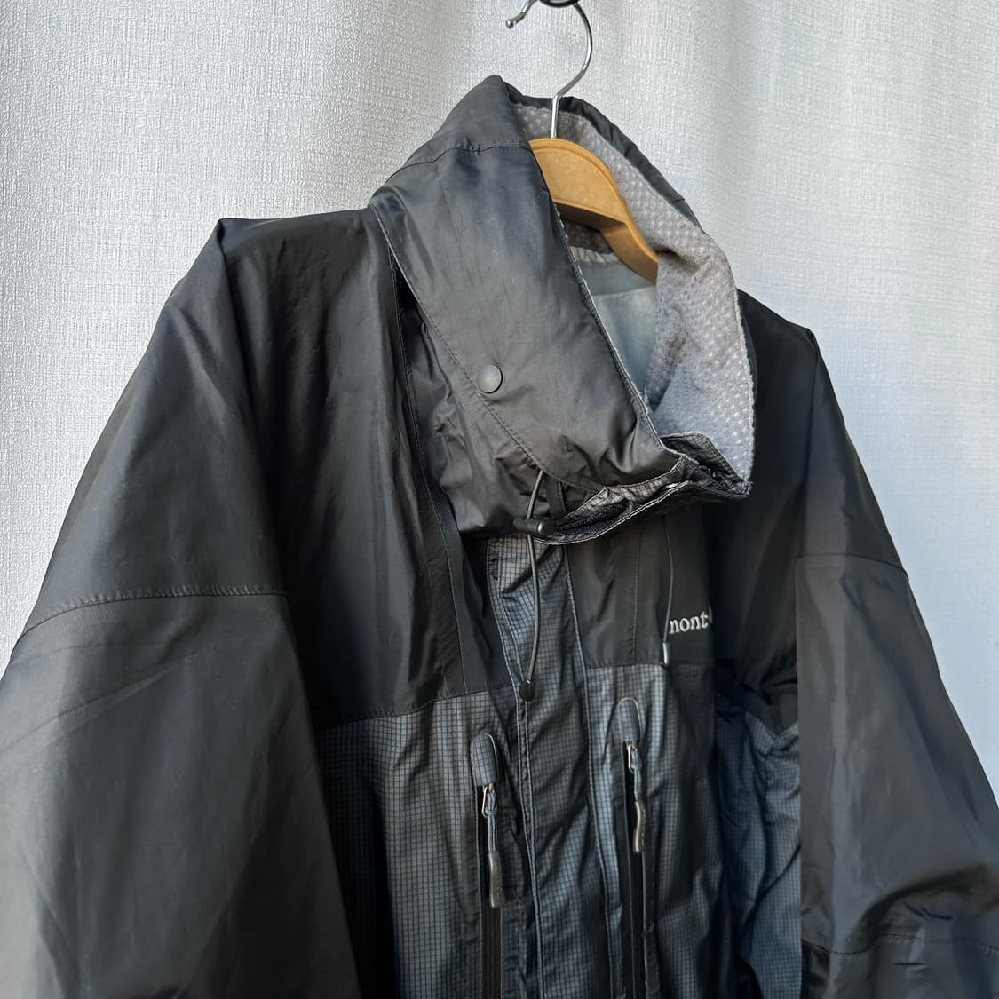 몽벨 재팬 나일론 마운틴 자켓 블랙 차콜 L 상품이미지4