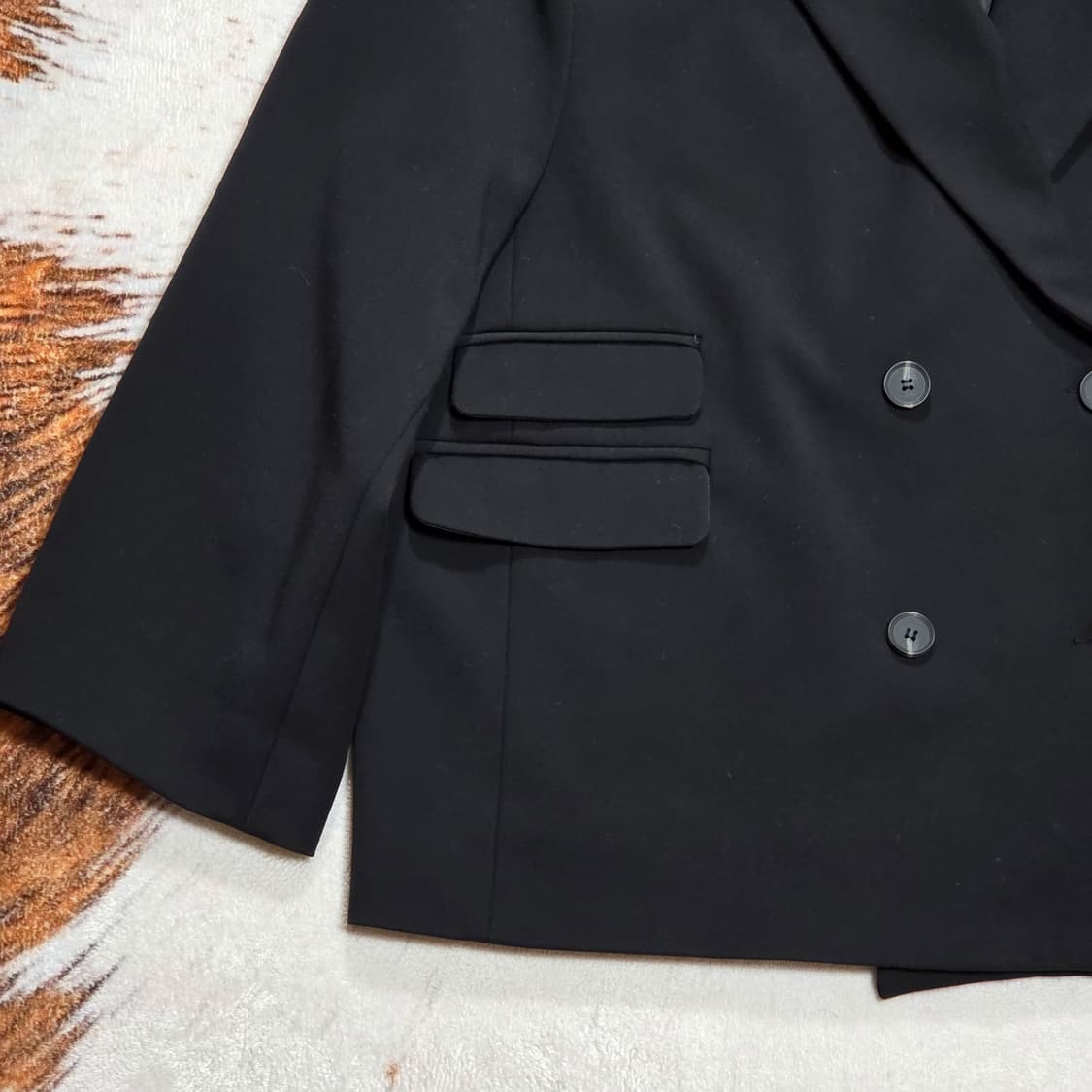 빈티지 더블 버튼 블랙 오버핏 블레이저 자켓 상품이미지3