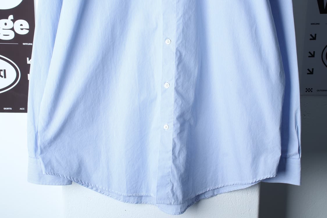 (L-2XL) 자라 셔츠 남방 스트라이프 연블루 놈코어-H32351 상품이미지4