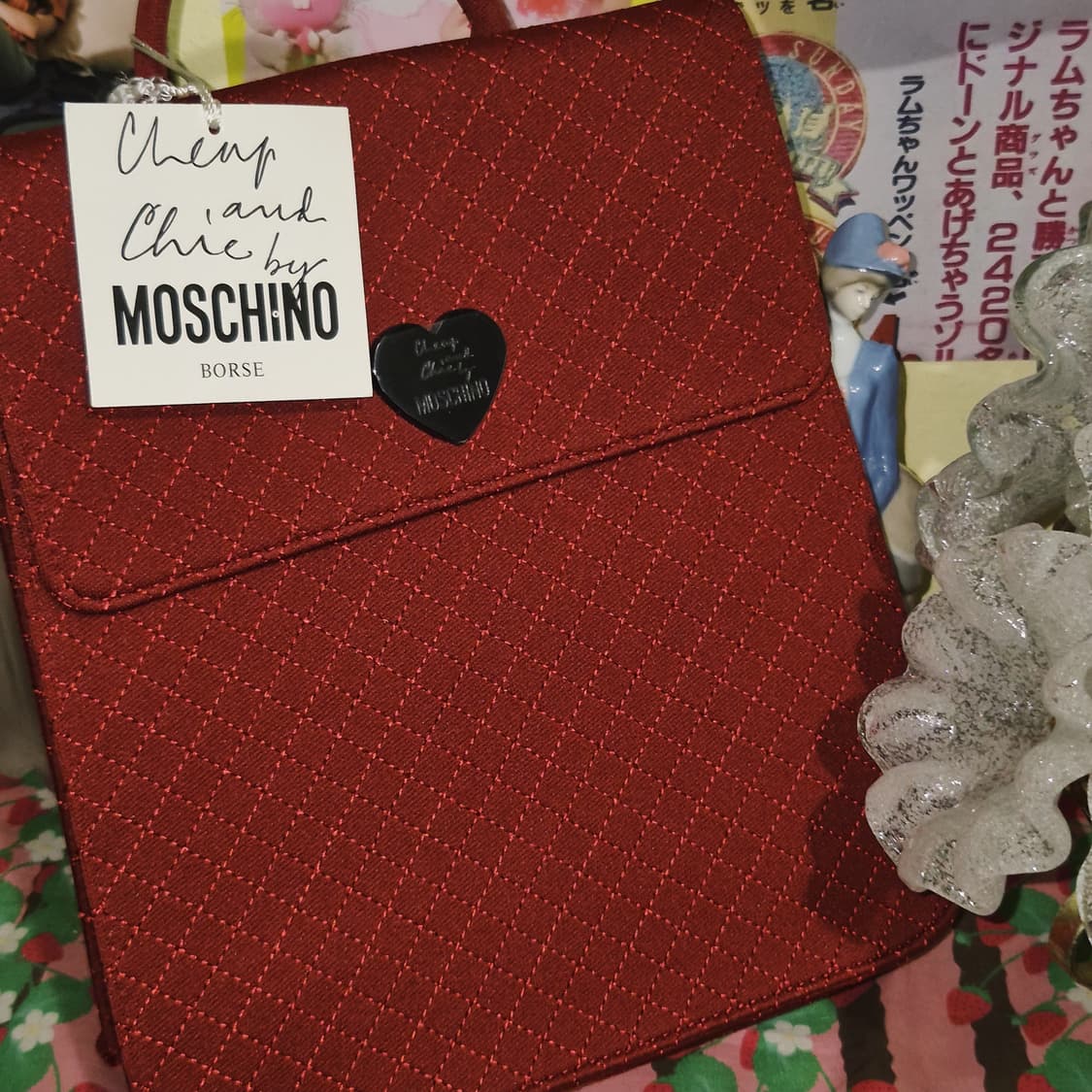 90s 모스키노 칩앤시크 다이아 퀼팅 토트&배낭 상품이미지9