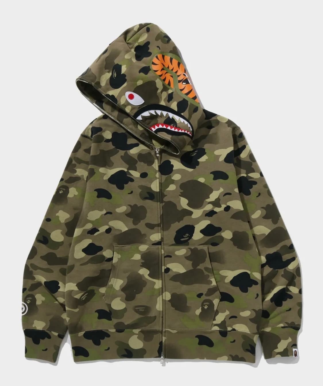 베이프 그라데이션 카모 샤크 풀 집 후드(M) 올리브 드랍 상품이미지2