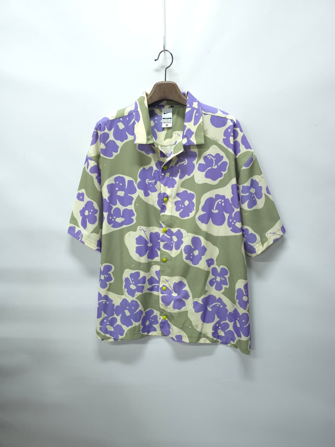 나이키 플라워 패턴 루즈핏 하와이안 반팔 셔츠 (~120)(빅사이즈) 상품이미지1