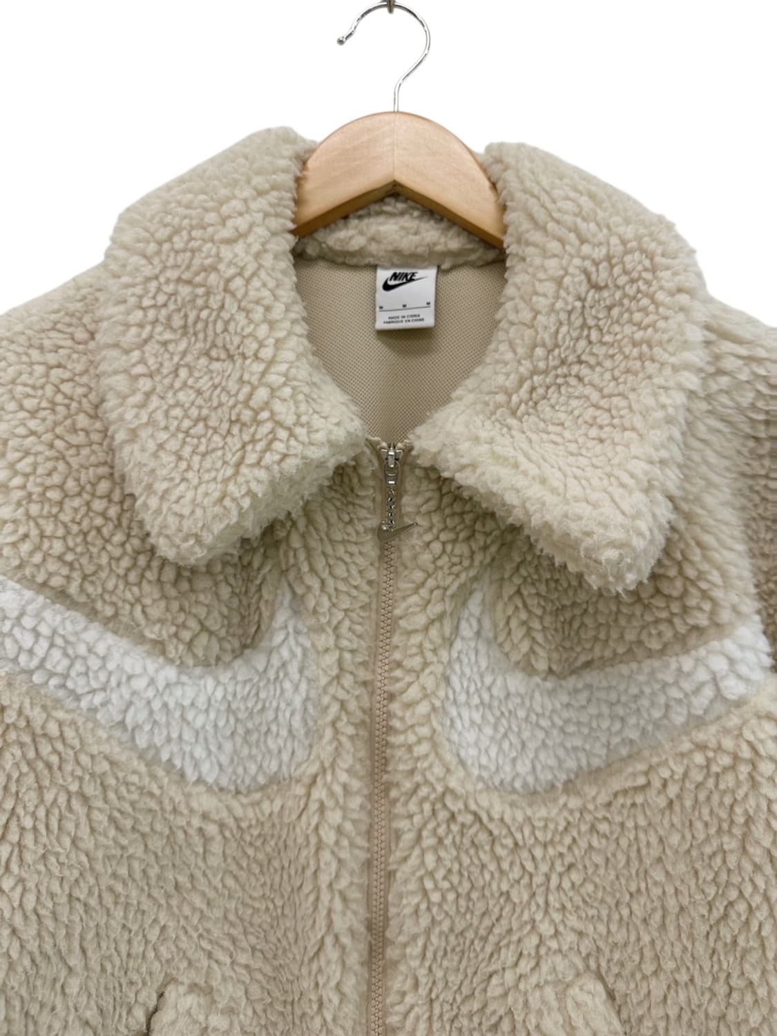 나이키 빅스우시 기모 플리스 후리스 집업 베이지 (여성M)  상품이미지2