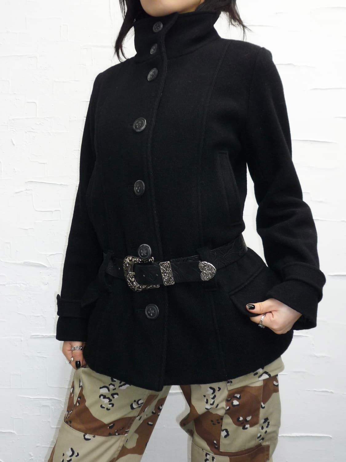 high neck half coat 상품이미지6