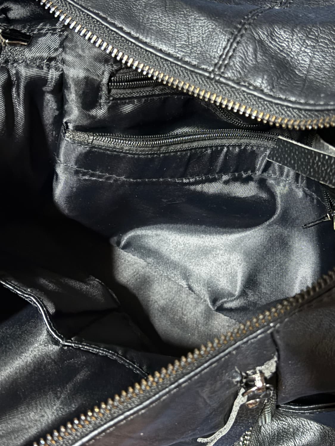 basic black leather back pack 상품이미지2