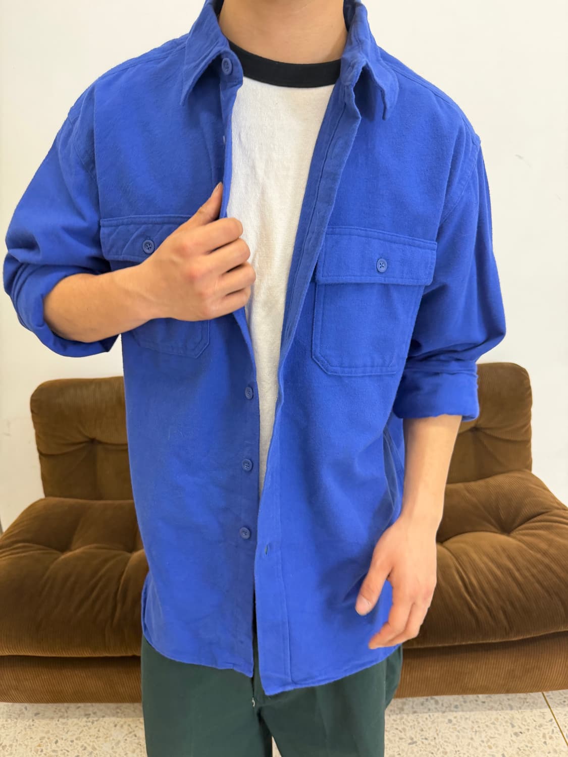 L.L.Bean 빈티지 코튼 워크 셔츠 상품이미지3