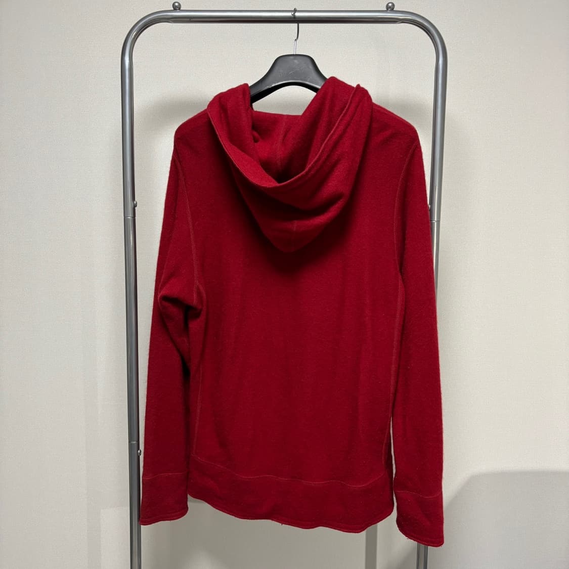 3) 요지야마모토 와이즈 앙고라 니트 후드 레드 상품이미지4