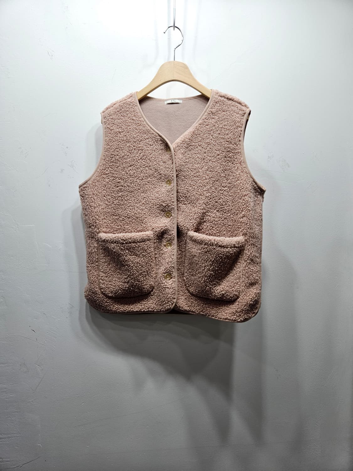 STL 뽀글이 털 조끼 베스트 M 상품이미지1