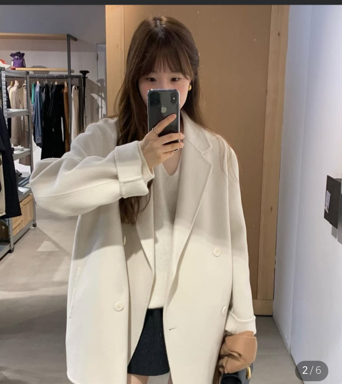 ounce 온스 브루니 핸드메이드 더블 하프 코트 상품이미지1