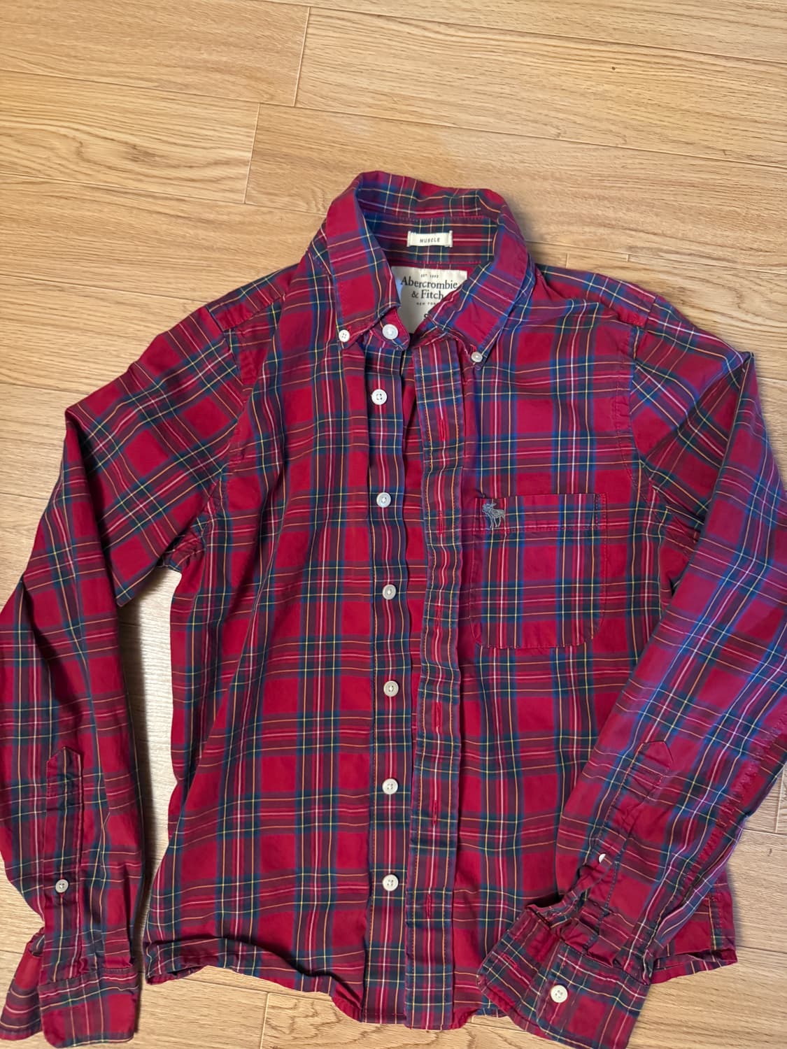 아베크롬비 체크 셔츠 S  95  구제 상품이미지1