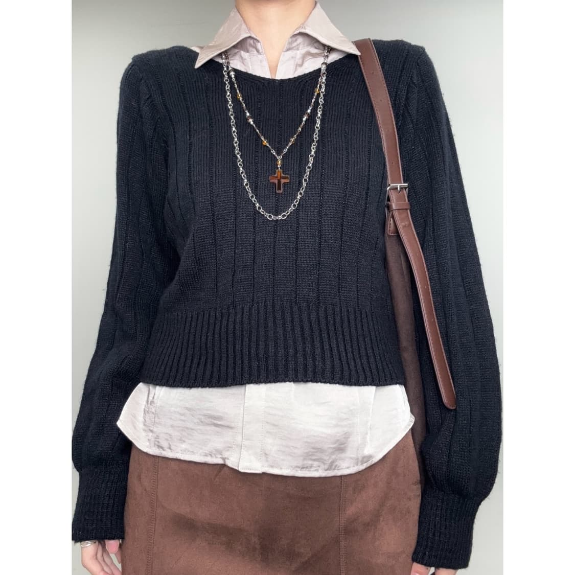 빈티지 블랙 니트 상품이미지1