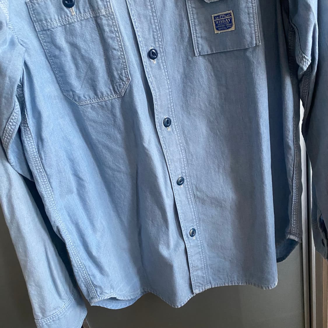 Kapital 캐피탈 샴브레이 데미지드 워크 셔츠 상품이미지9