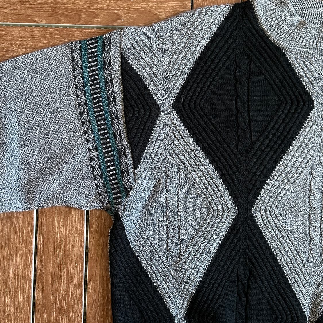 Seve wool argyle knit sweater  상품이미지3