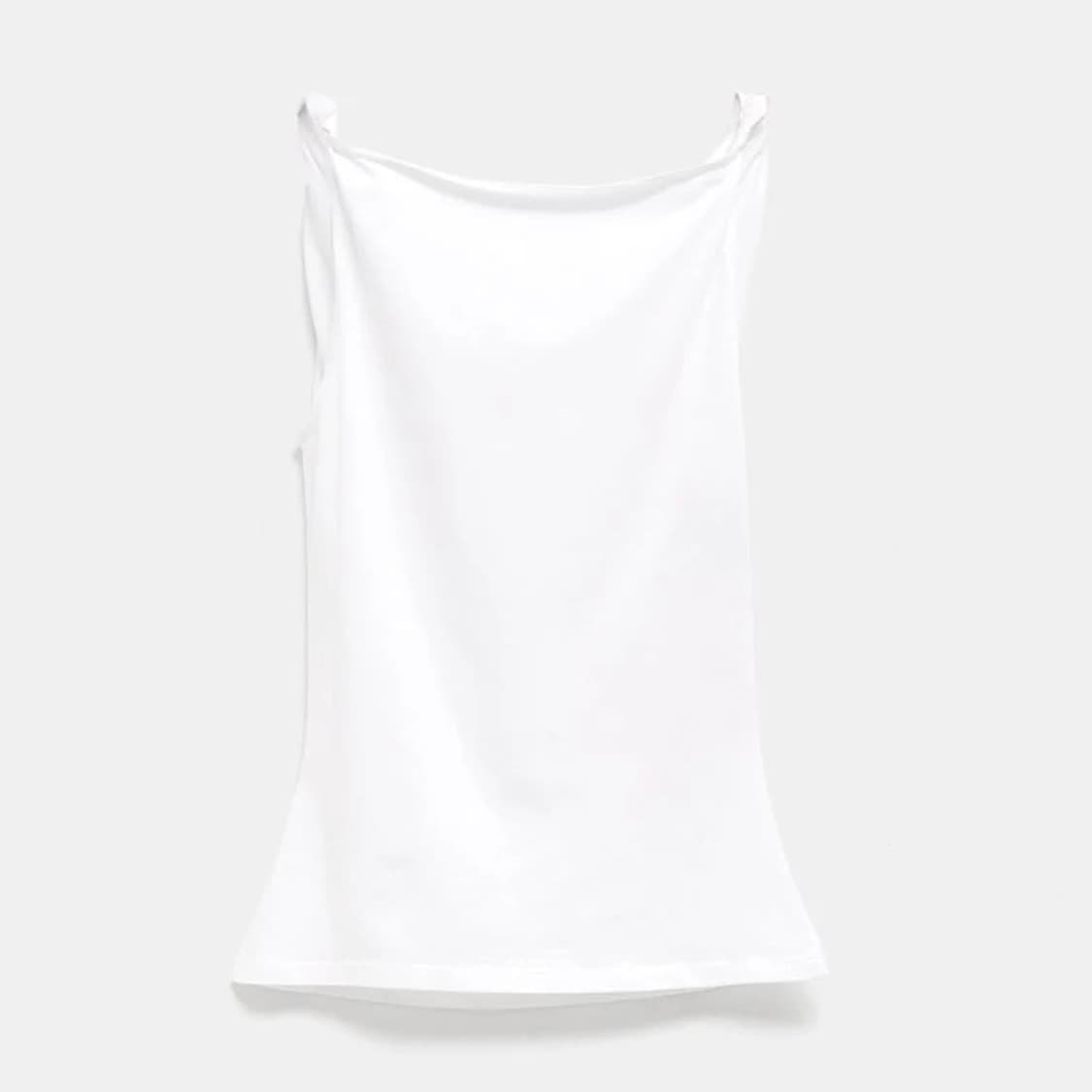 [XS,S,M,L]팔로마울 Simp 슬리브리스 탑/화이트 상품이미지3