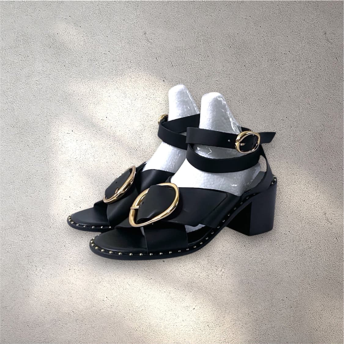 [245] Maje 가죽 골드 버클 스트랩 샌들 (No.548) 상품이미지1