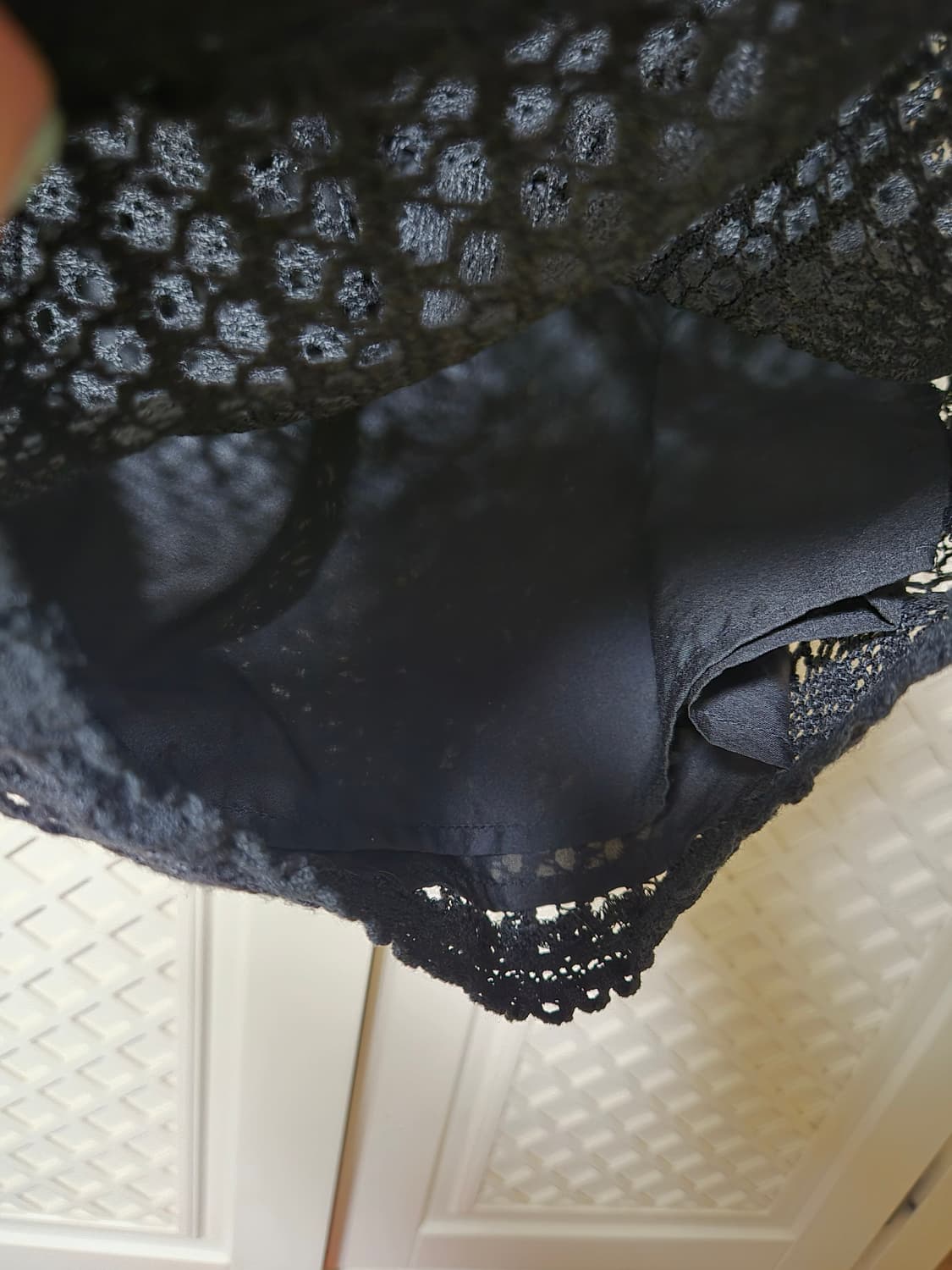 블랙 레이스 와이드 팬츠 상품이미지6