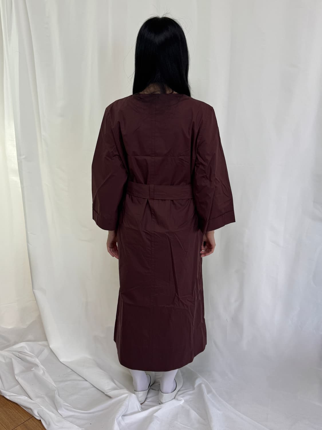 Soeur 와인색 셔츠 원피스 상품이미지6