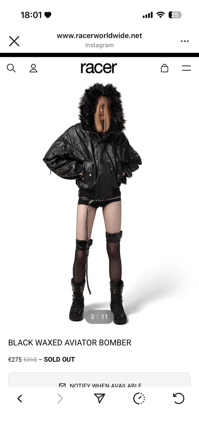 구해요) S 사이즈 BLACK WAXED AVIATOR BOMBER 상품이미지1