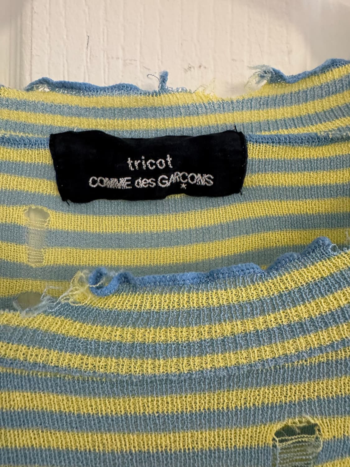 tricot comme des garcons distressed Top 상품이미지4