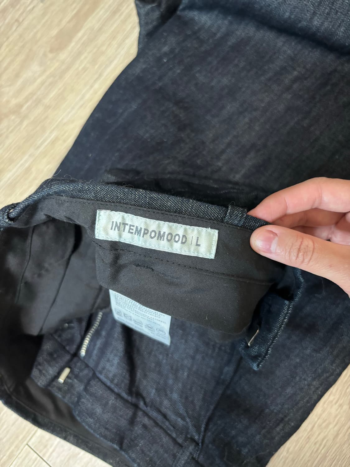 (오늘만)인템포무드 리넨 슈퍼 와이드 데님 팬츠 인디고 L 상품이미지3