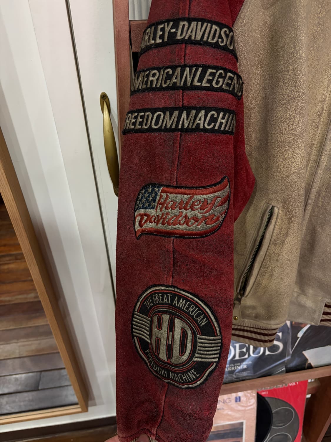 할리데이비슨 패치 카우 레더 자켓 상품이미지3