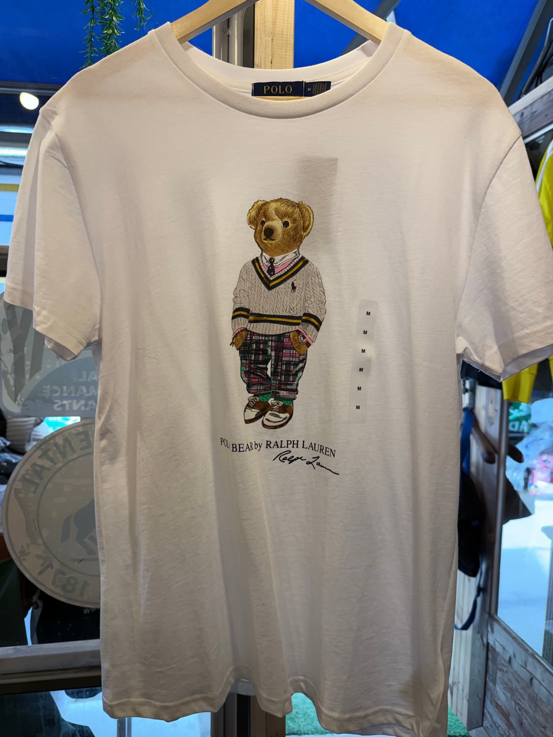 폴로 랄프로렌 화이트 베어 반팔티 M 상품이미지1