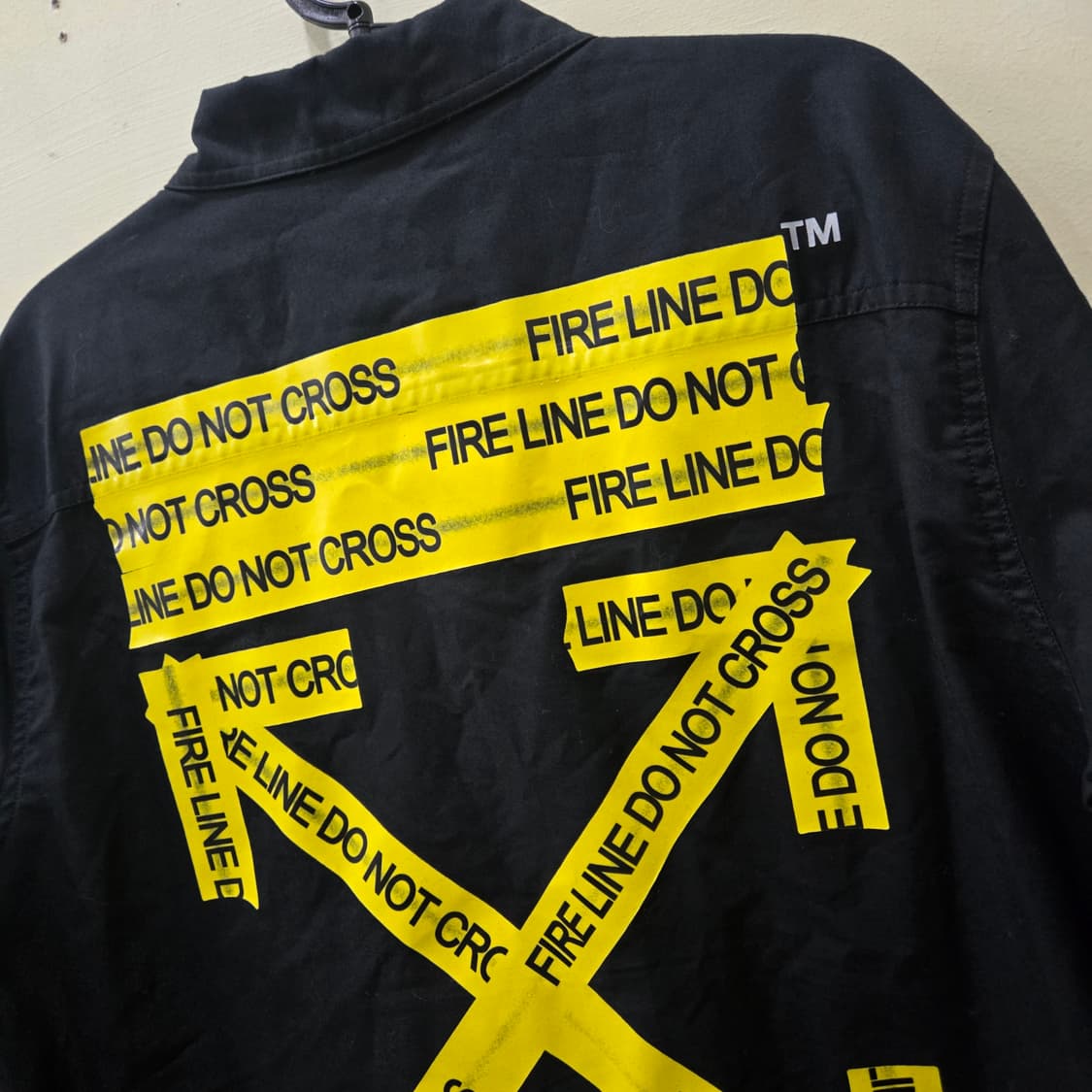 오프화이트 OFF-WHITE 파이어테이프 셔츠 L 상품이미지4