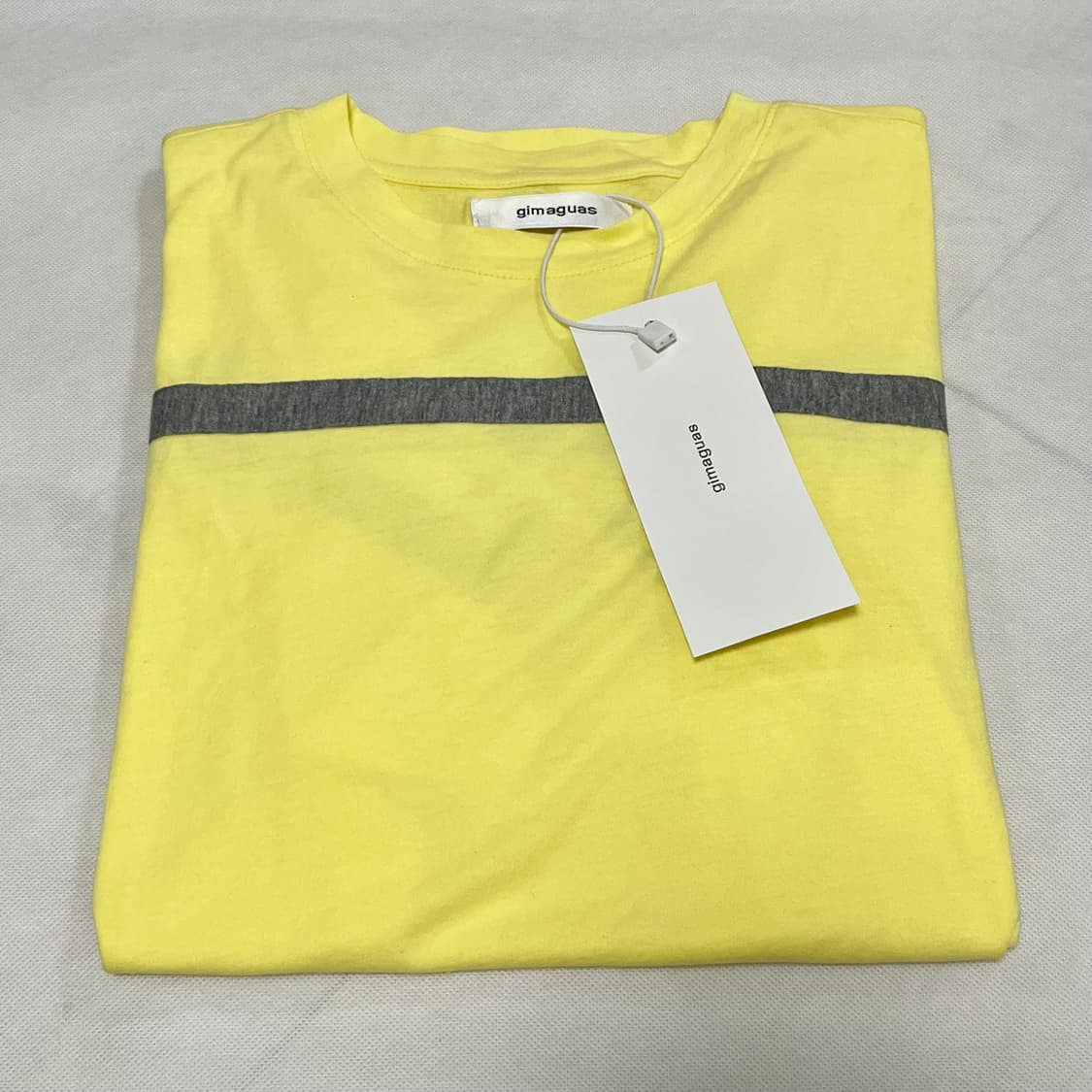 [XS,S,M]기마구아스 Thomas 라인 티셔츠/옐로우 상품이미지4