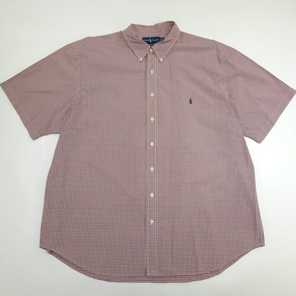 Co546 2XL Big 폴로 랄프로렌 마이크로체크 반팔 셔츠 남방 상품이미지1