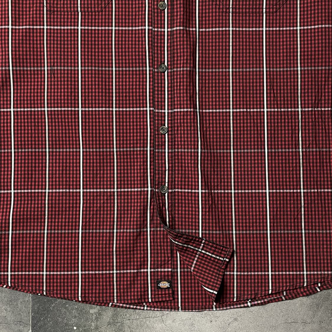 DICKIES 디키즈 레드 체크 다운버튼 워크 셔츠 A01046 상품이미지4