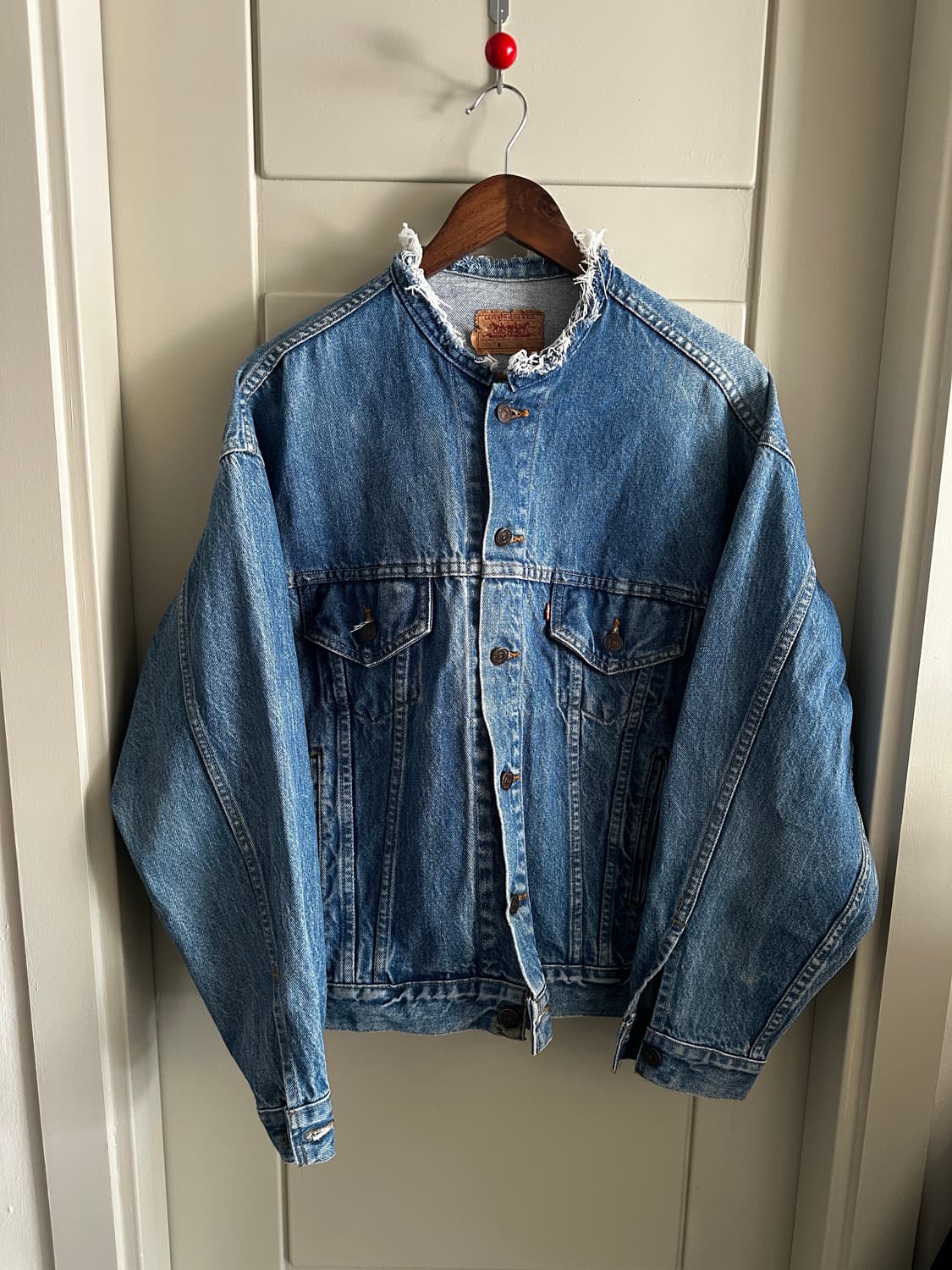 80s Levis usa 리바이스 컷오프 커스텀 데님 트러커 상품이미지1
