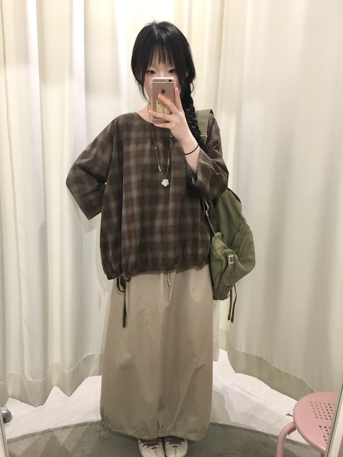 cookie check blouse 상품이미지6
