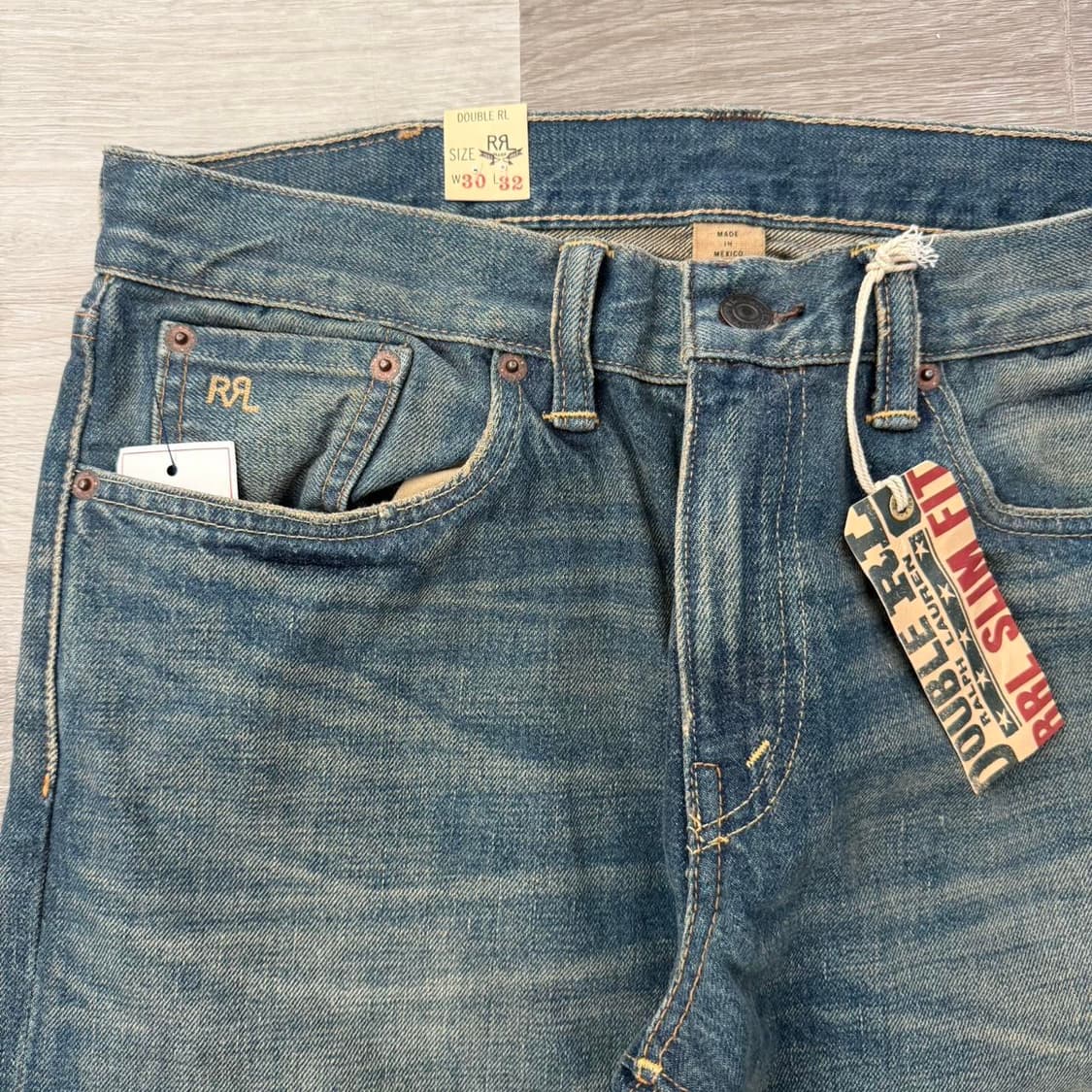 RRL 더블알엘 슬림 핏 셀비지 데님 상품이미지3