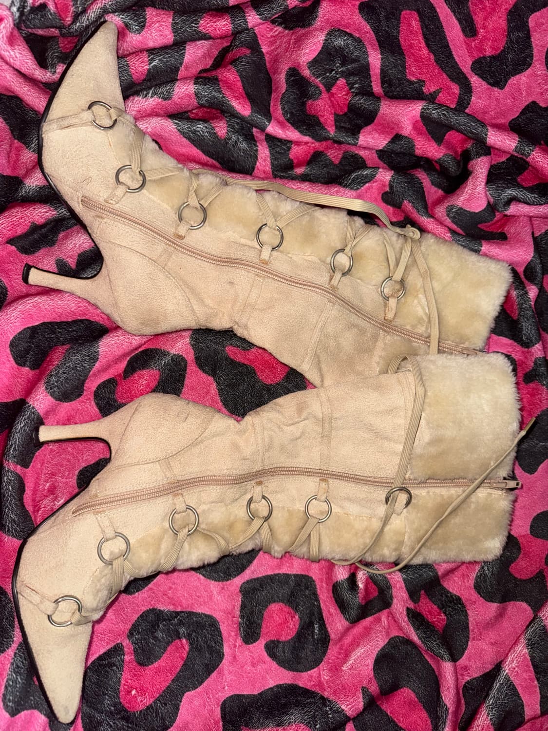 갸루 털 부츠 빈티지 230 상품이미지2