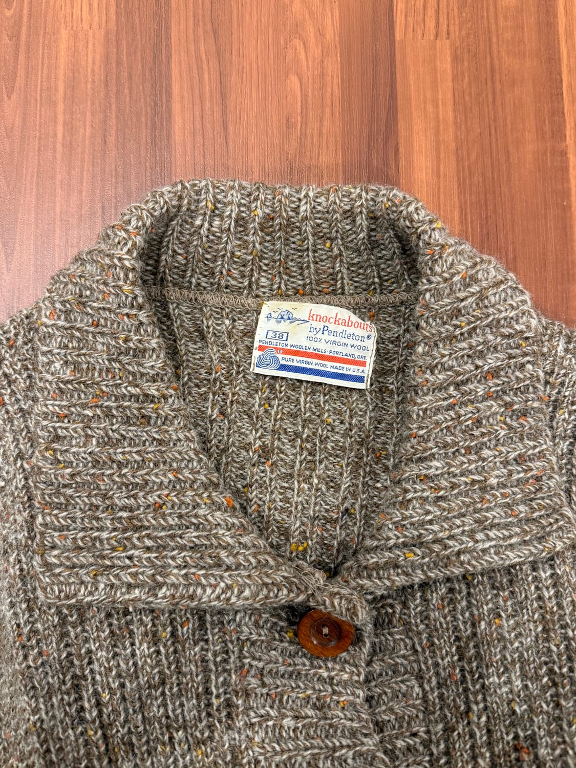 70s Pendleton 펜들턴 버진 울 카라 가디건 (USA) 상품이미지8