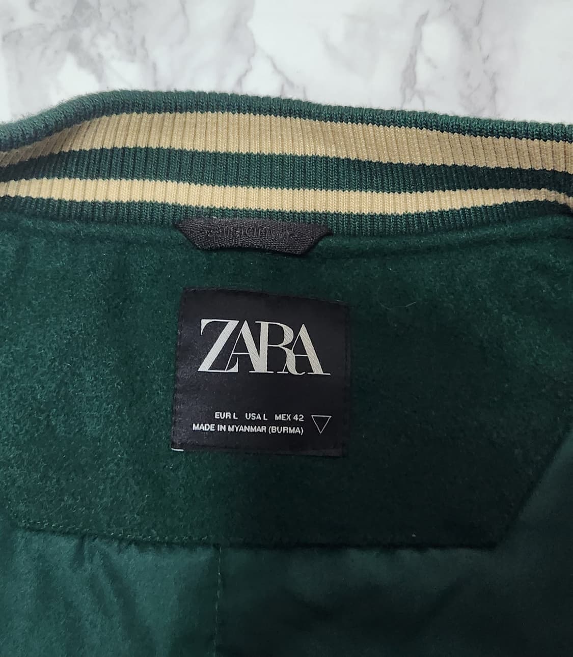 자라 딥그린 빅로고 바시티 야구 점퍼 자켓 상품이미지7