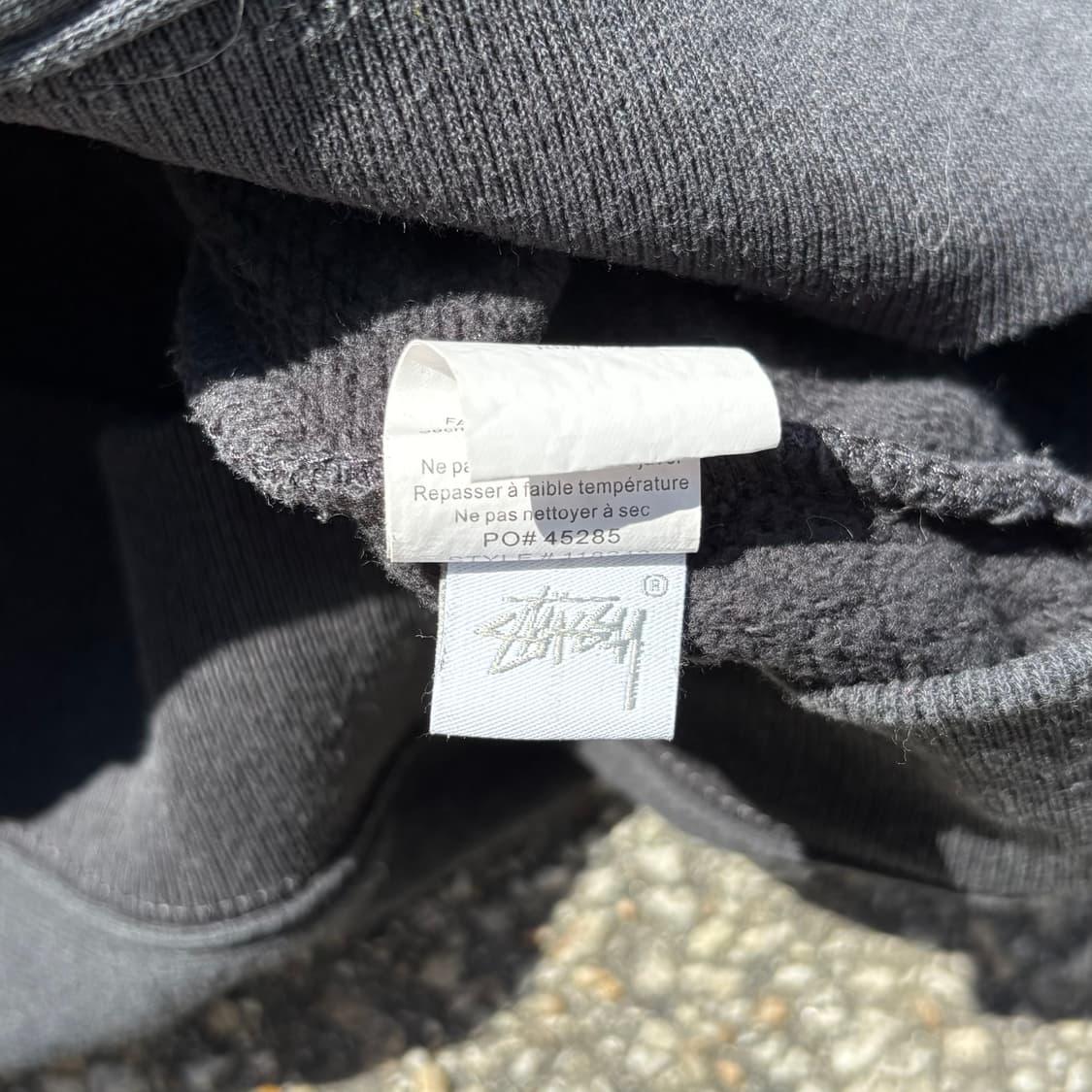 STUSSY 스투시 스탁로고 블랙 스웻 후드티 상품이미지5