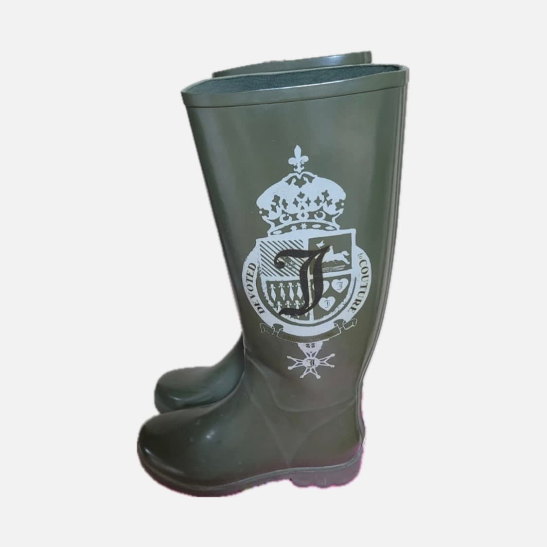 쥬시꾸뛰르 카키 레인부츠 상품이미지1