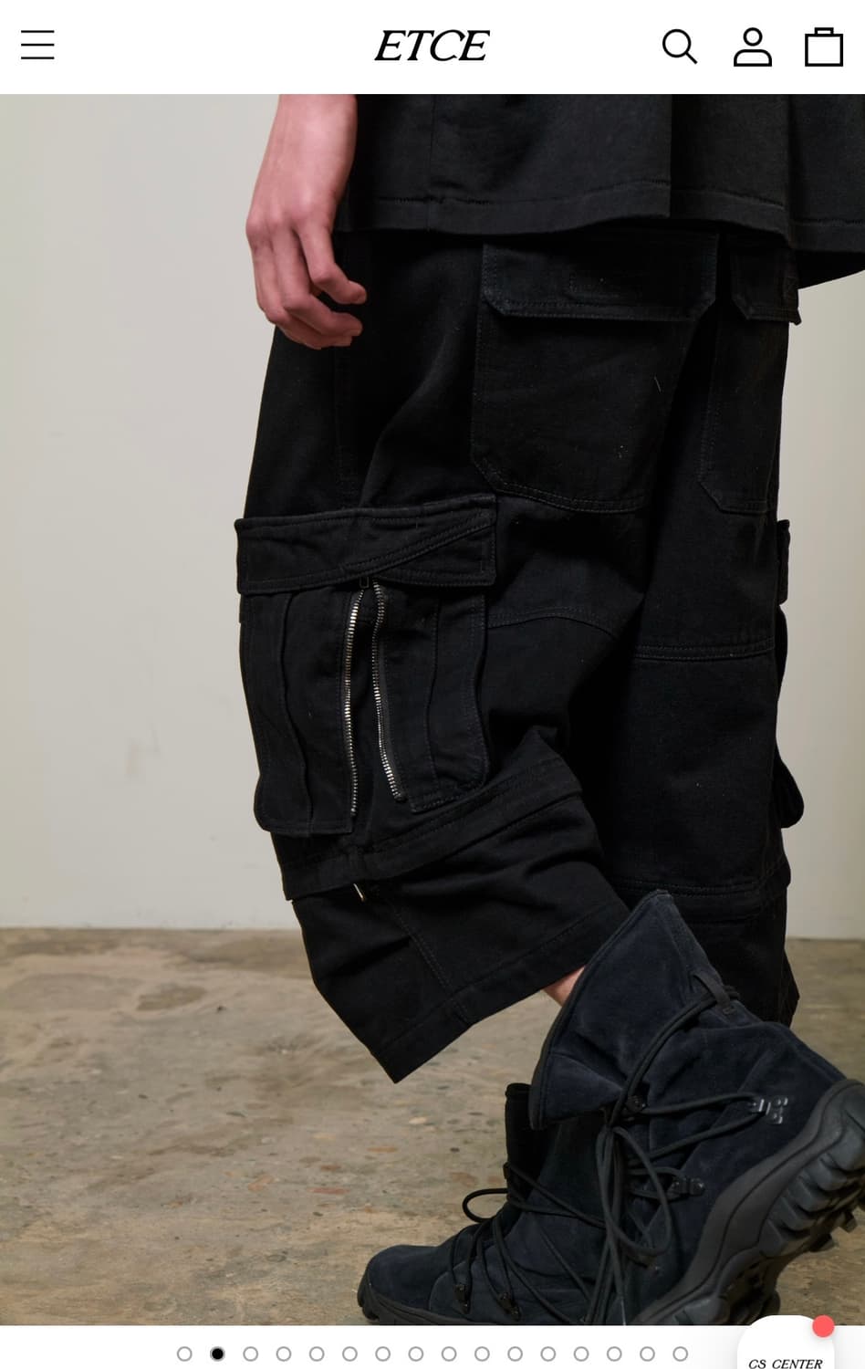 (구매) etce side cargo zipper shorts M 상품이미지1