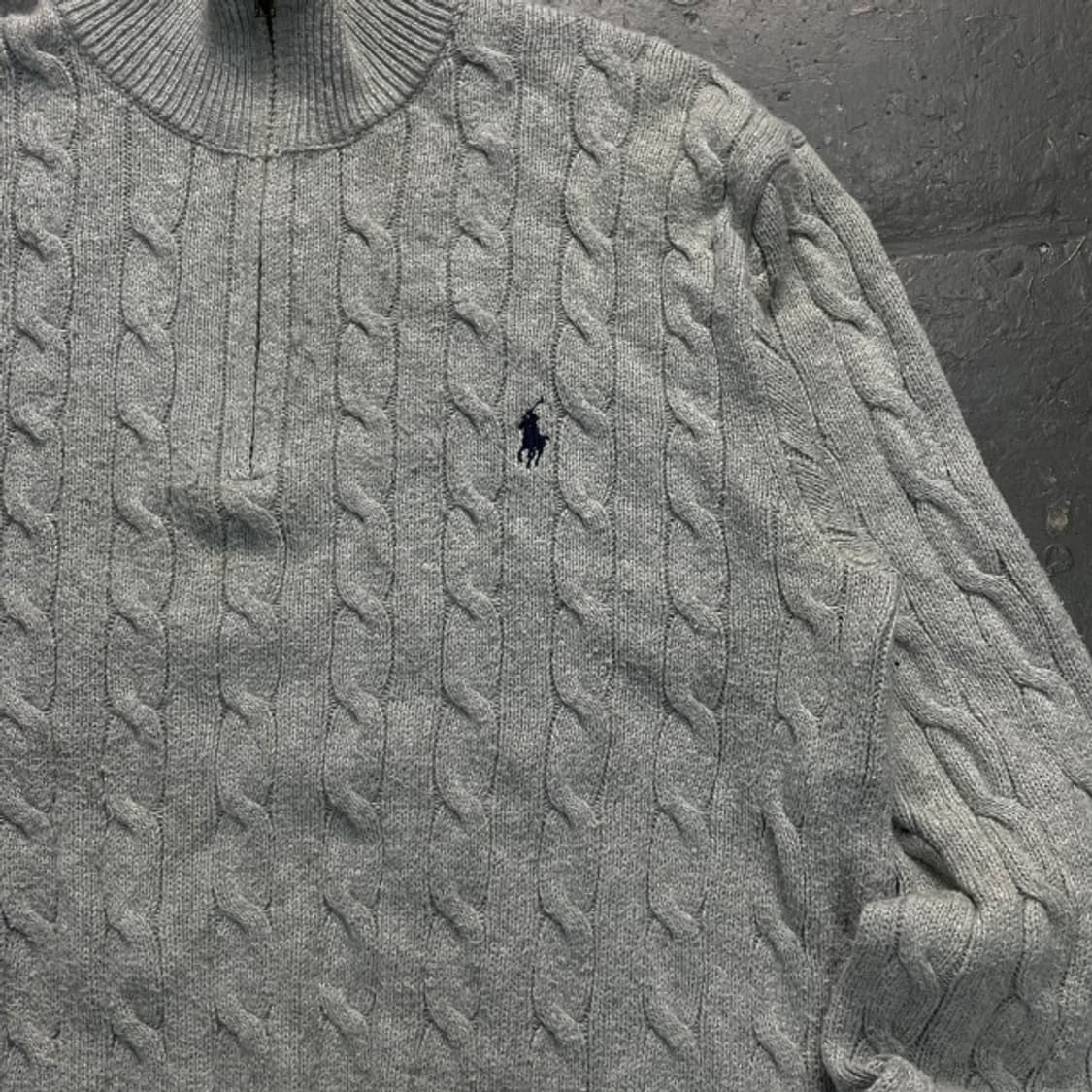 100 폴로 신형 꽈배기 반집업 니트  상품이미지2