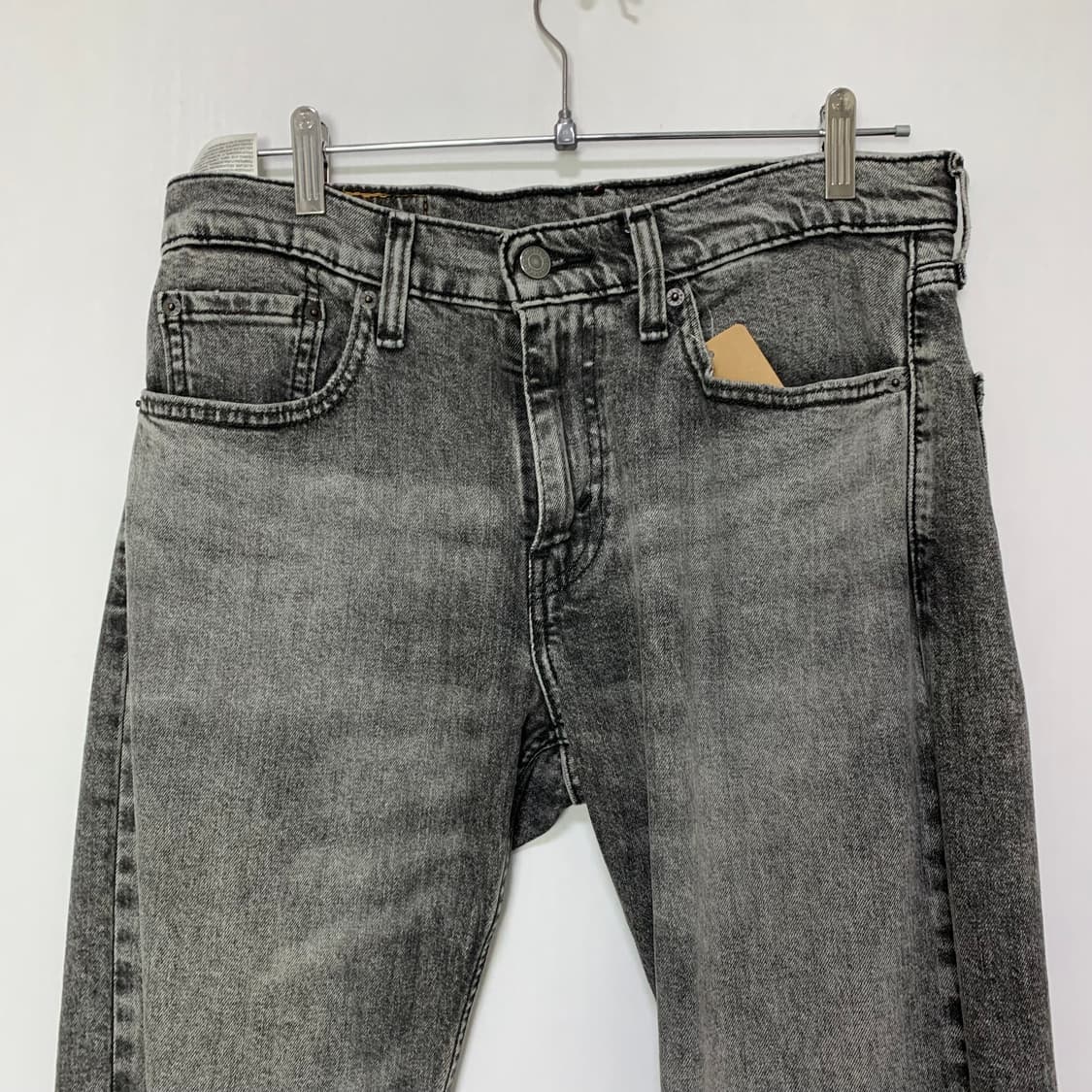 리바이스 502 빈티지 워싱 블랙 흑청 데님 팬츠 30인치 남녀공용 상품이미지2