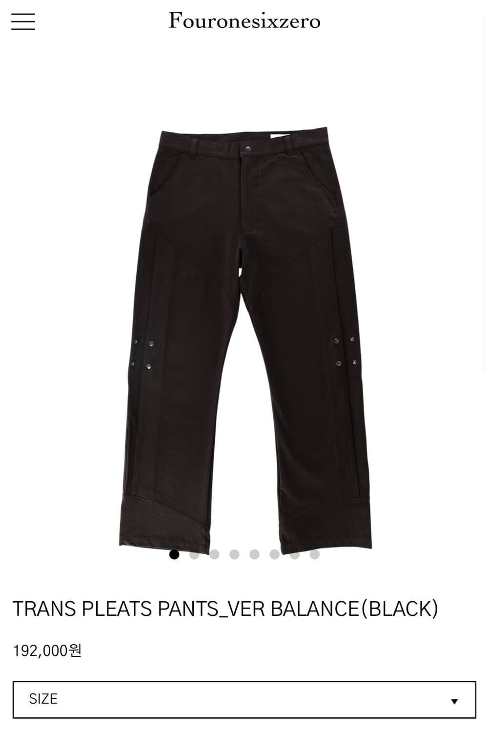사일육공 TRANS PLEATS PANTS  1 사이즈 상품이미지1