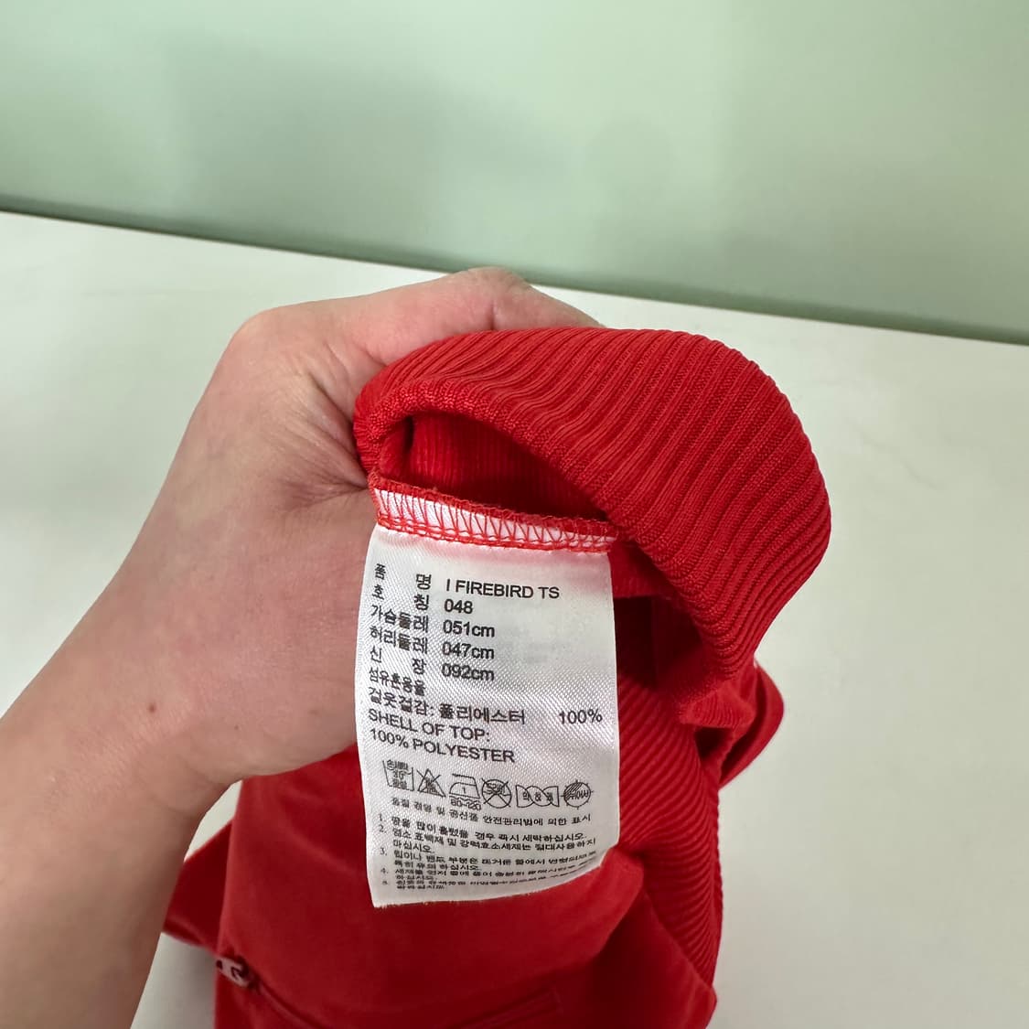 2-3Y 아디다스키즈 레드 불꽃로고 파이어버드 트랙탑 집업져지 상품이미지6